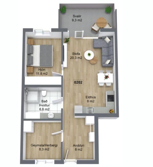 Nice & Cozy Two Bedroom Apartment With A Balcony Akureyri Exteriér fotografie